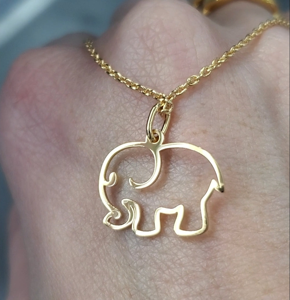 Collar elefante silueta