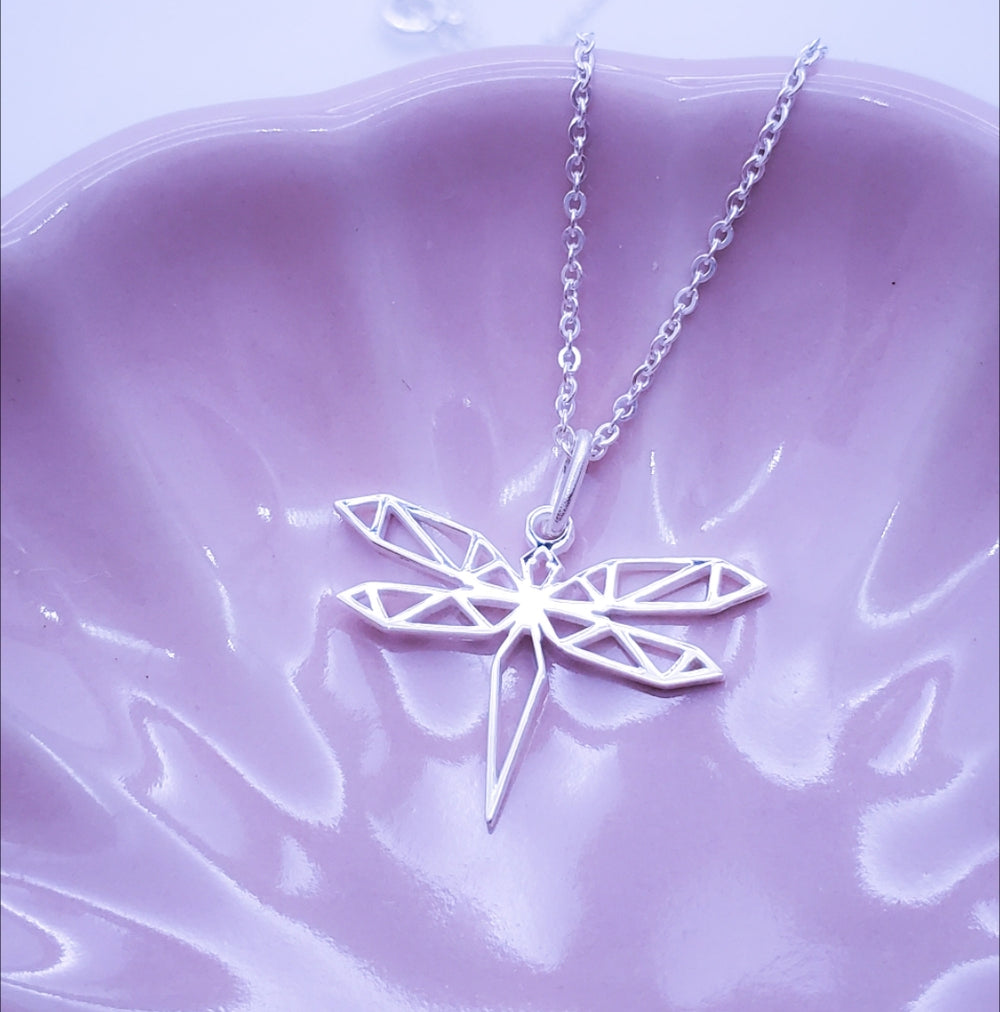 Collar libélula Origami