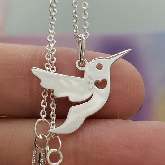 Collar Colibrí Corazón