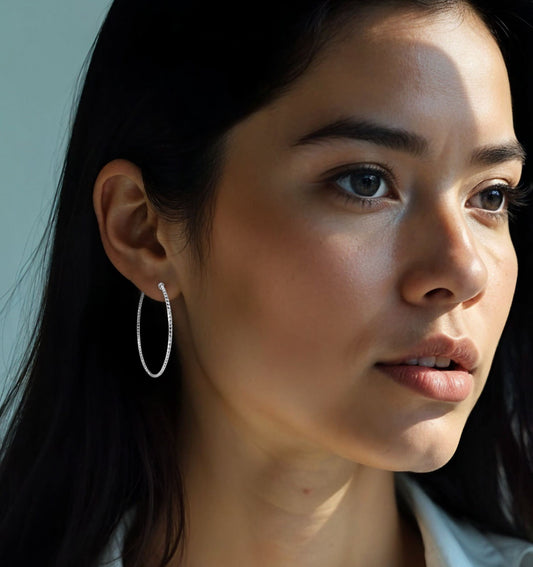 Arracadas medianas diamantadas