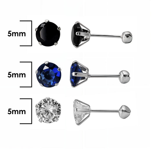 3 pares Broqueles Piedras