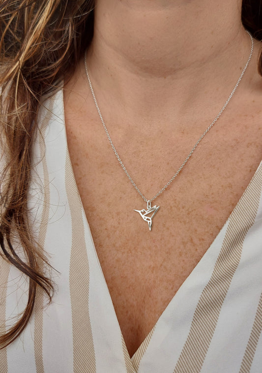 Collar Colibrí Origami