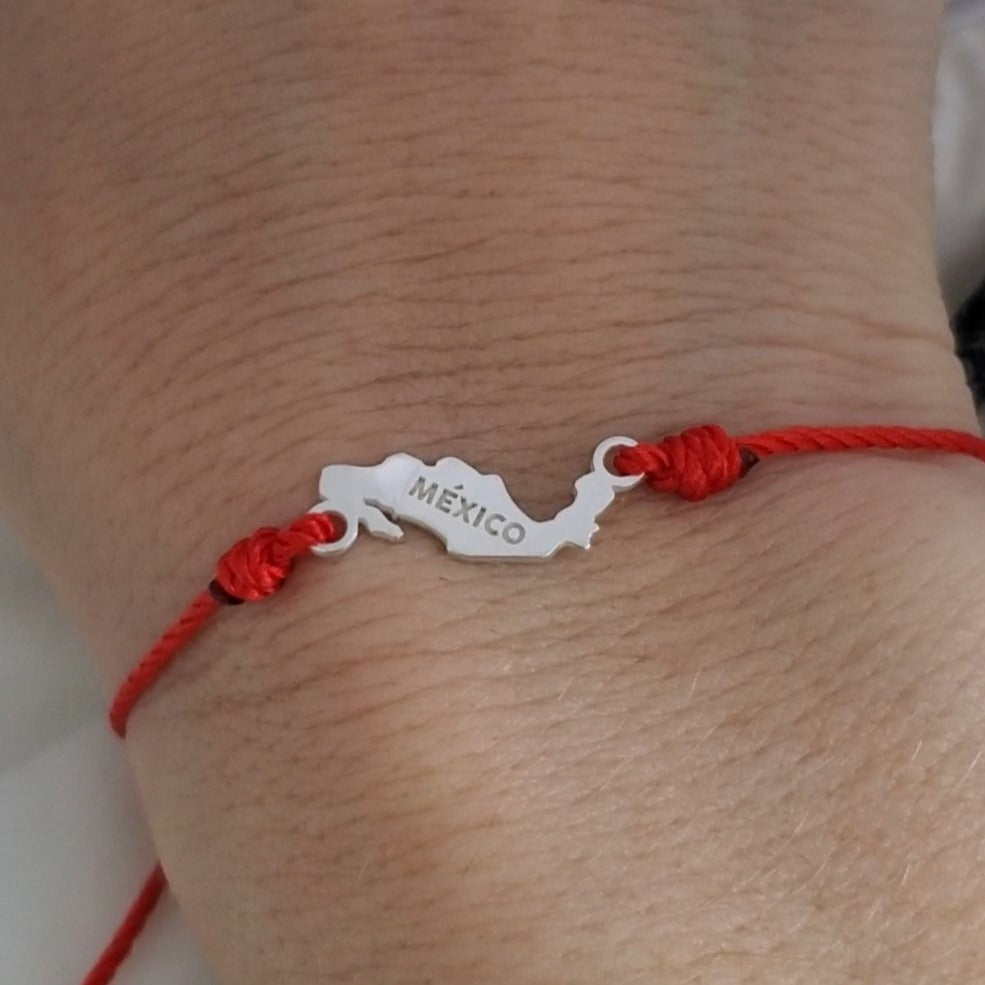 Pulsera México hilo rojo