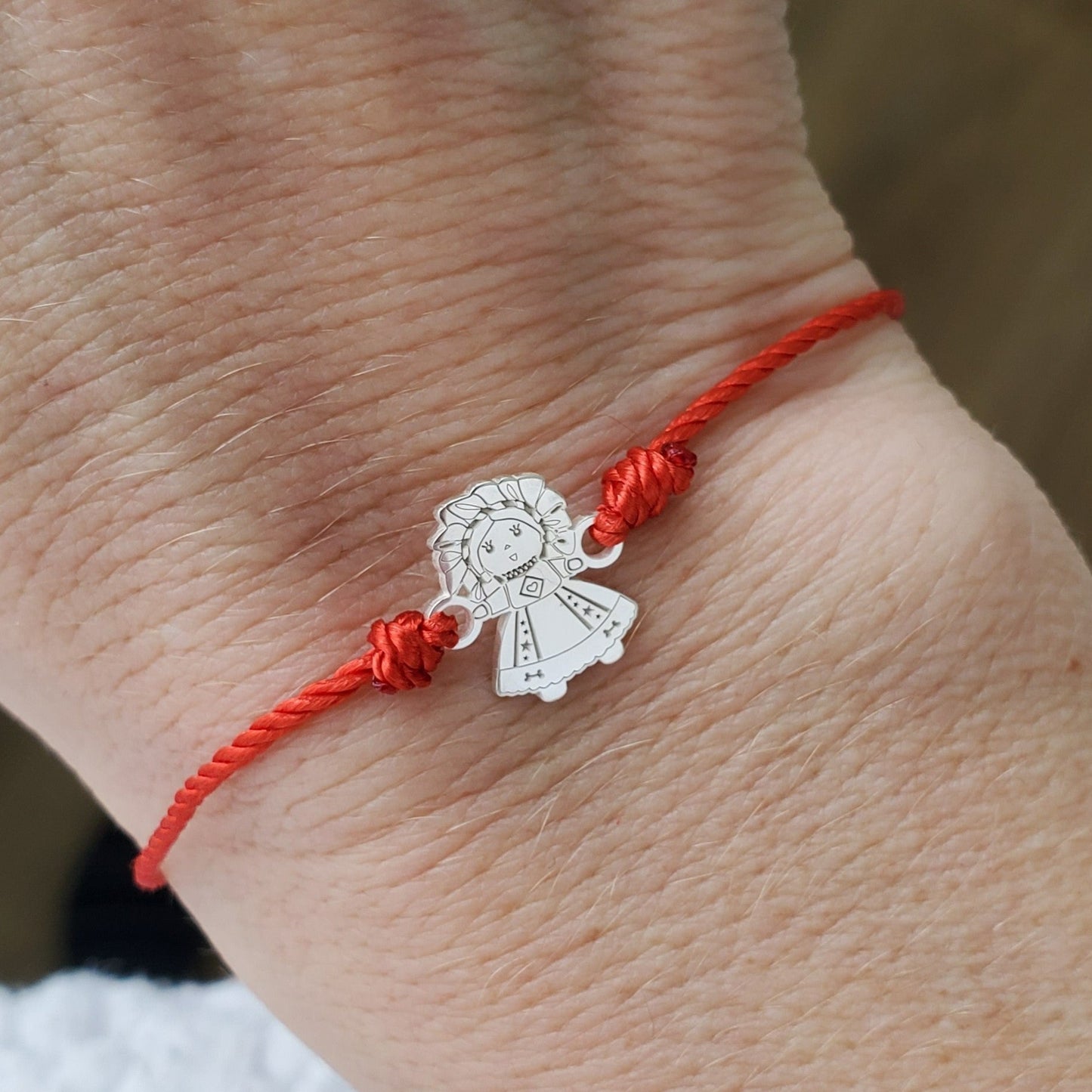 joyeria mexicana plata muñeca hilo rojo