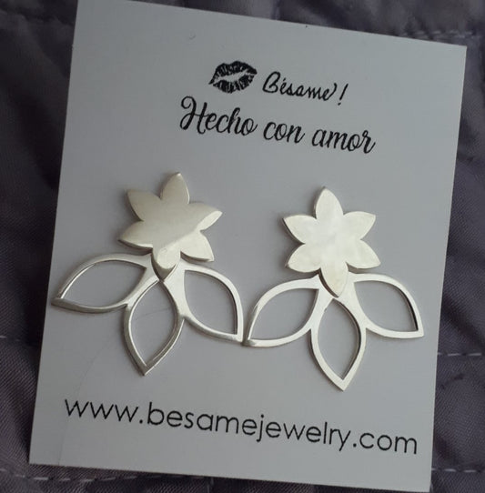 Aretes Earjackets Flores