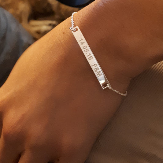 Esclava Grabada Personalizada 1 pieza