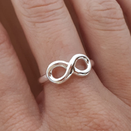 anillo infinito de plata mexicana