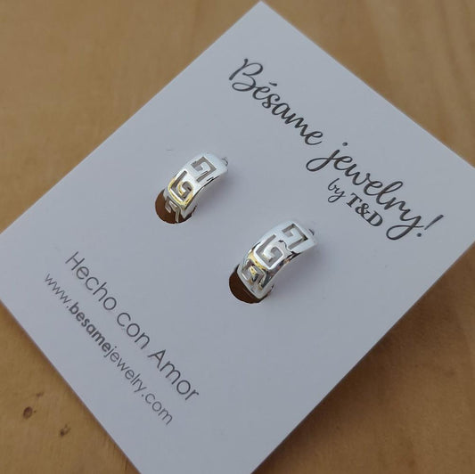 Arracada tipo Huggies Grecas