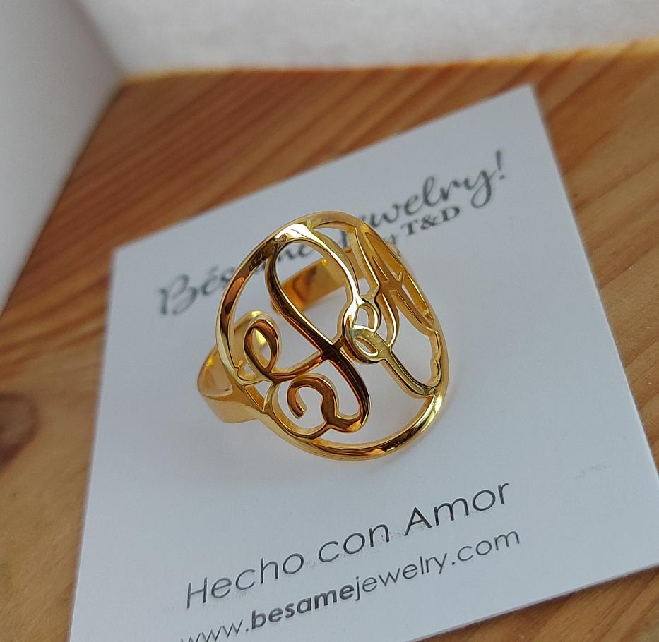 Anillo Monograma Personalizado