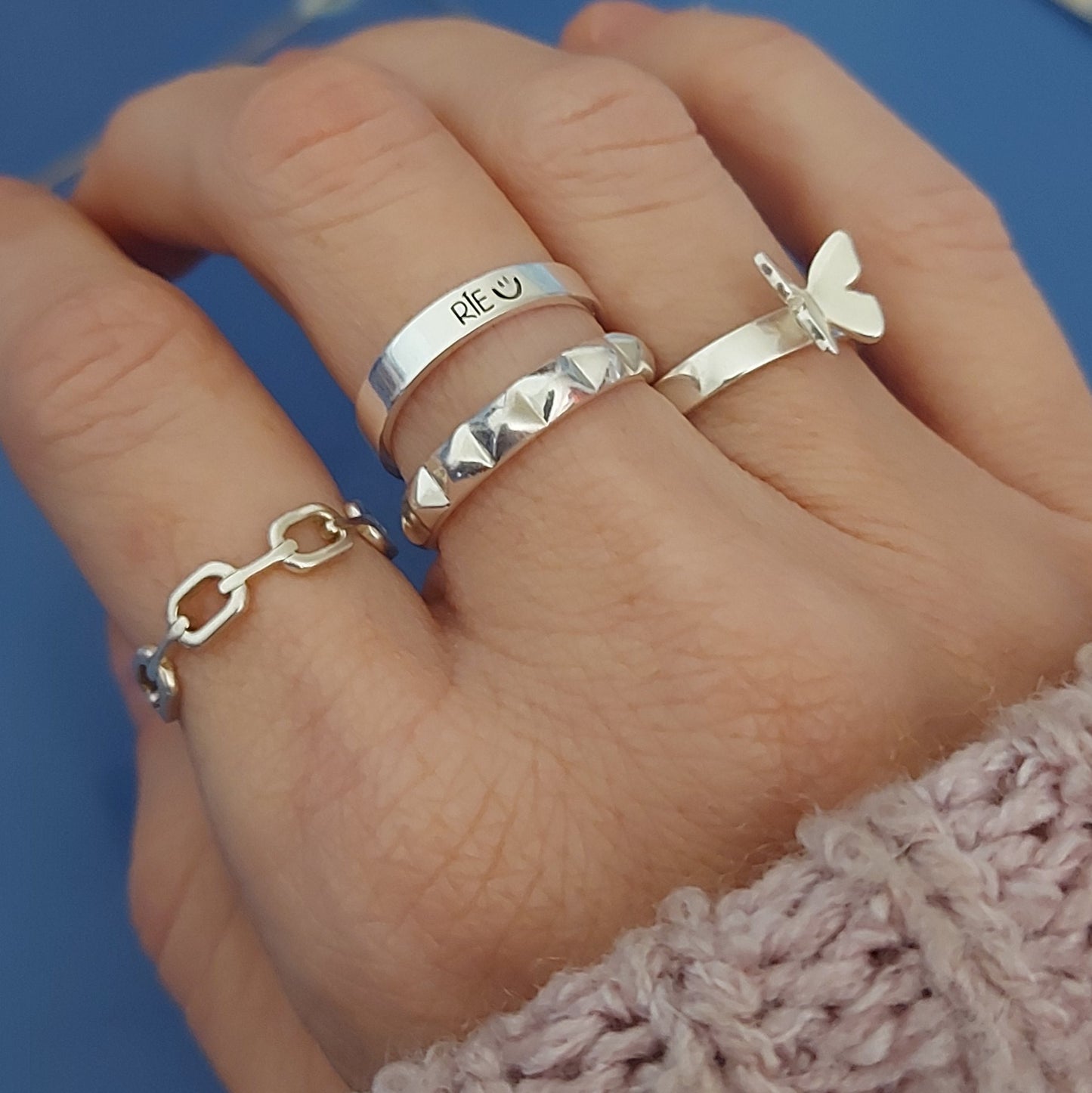 Anillo Rockstar Pico tipo estoperol