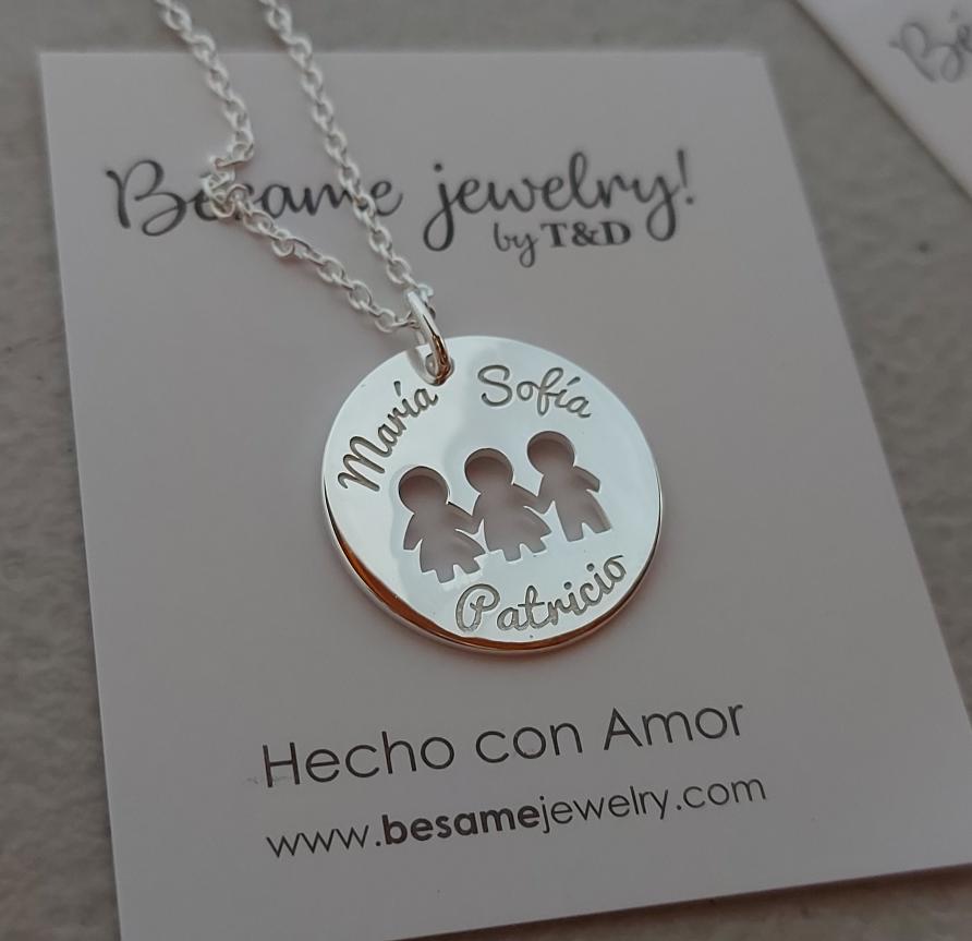 Collar Medalla Familia Personalizada