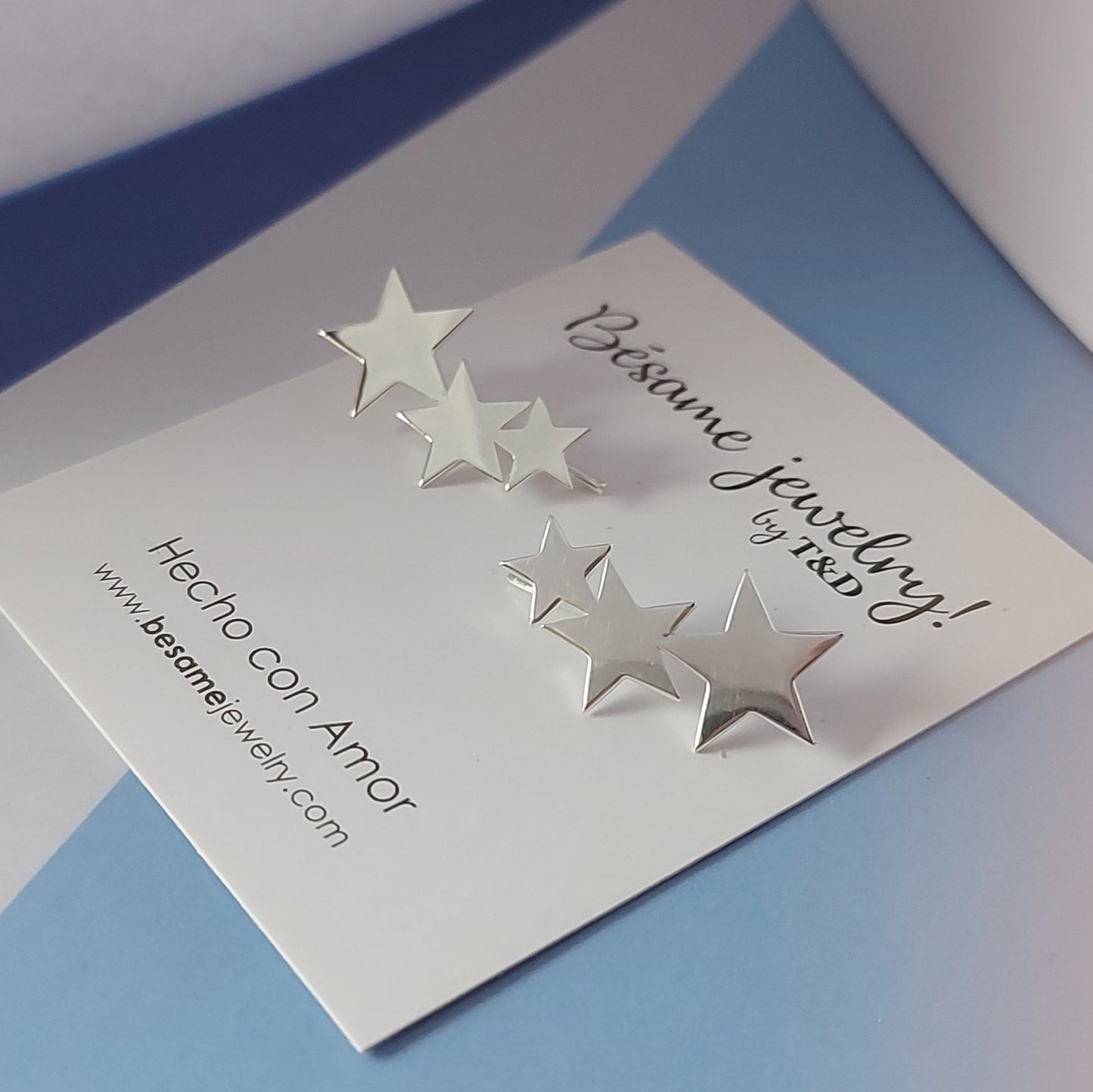 Aretes tipo Clippers estrellas