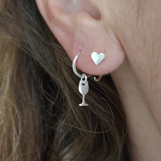 Aretes mini corazones