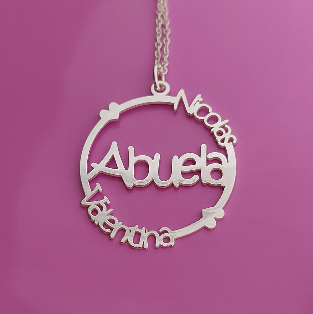 Collar Nombres Personalizado Círculo