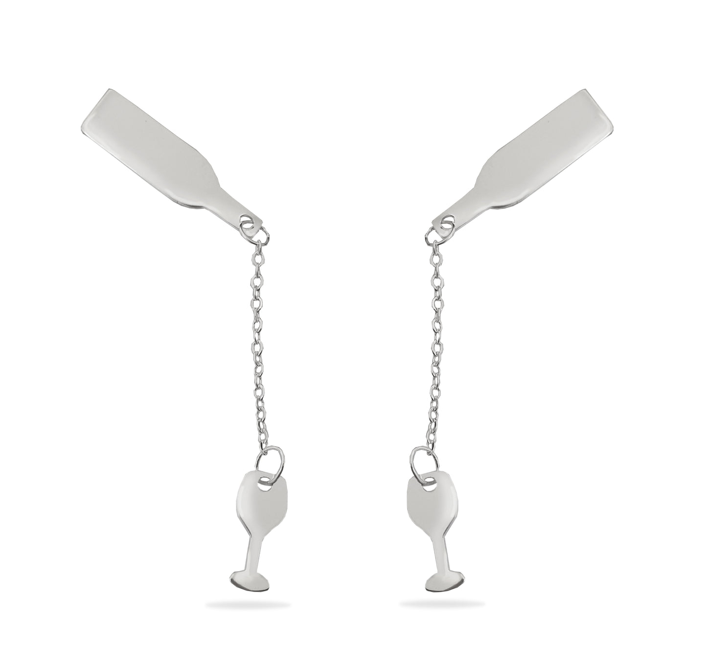 Aretes colgantes Copa y Botella