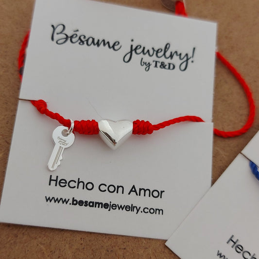 Pulsera Corazón hilo colores 1mm