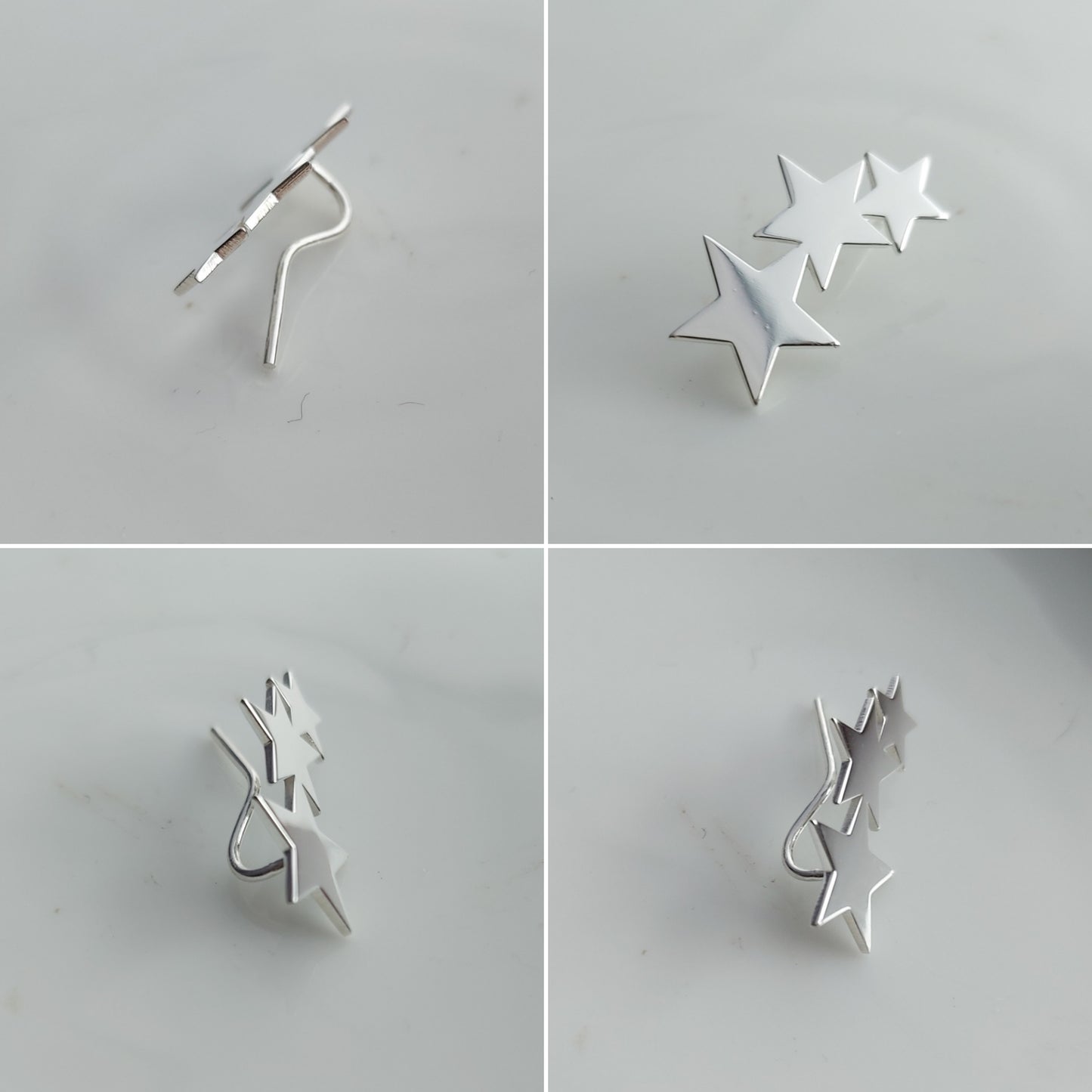 Aretes tipo Clippers estrellas