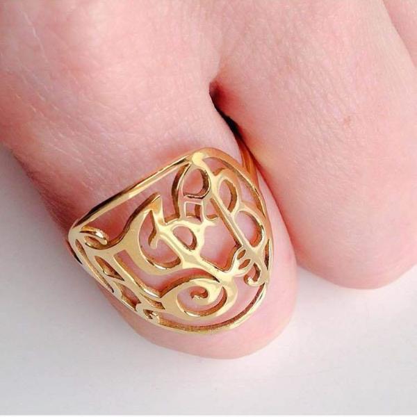 Anillo Monograma Personalizado
