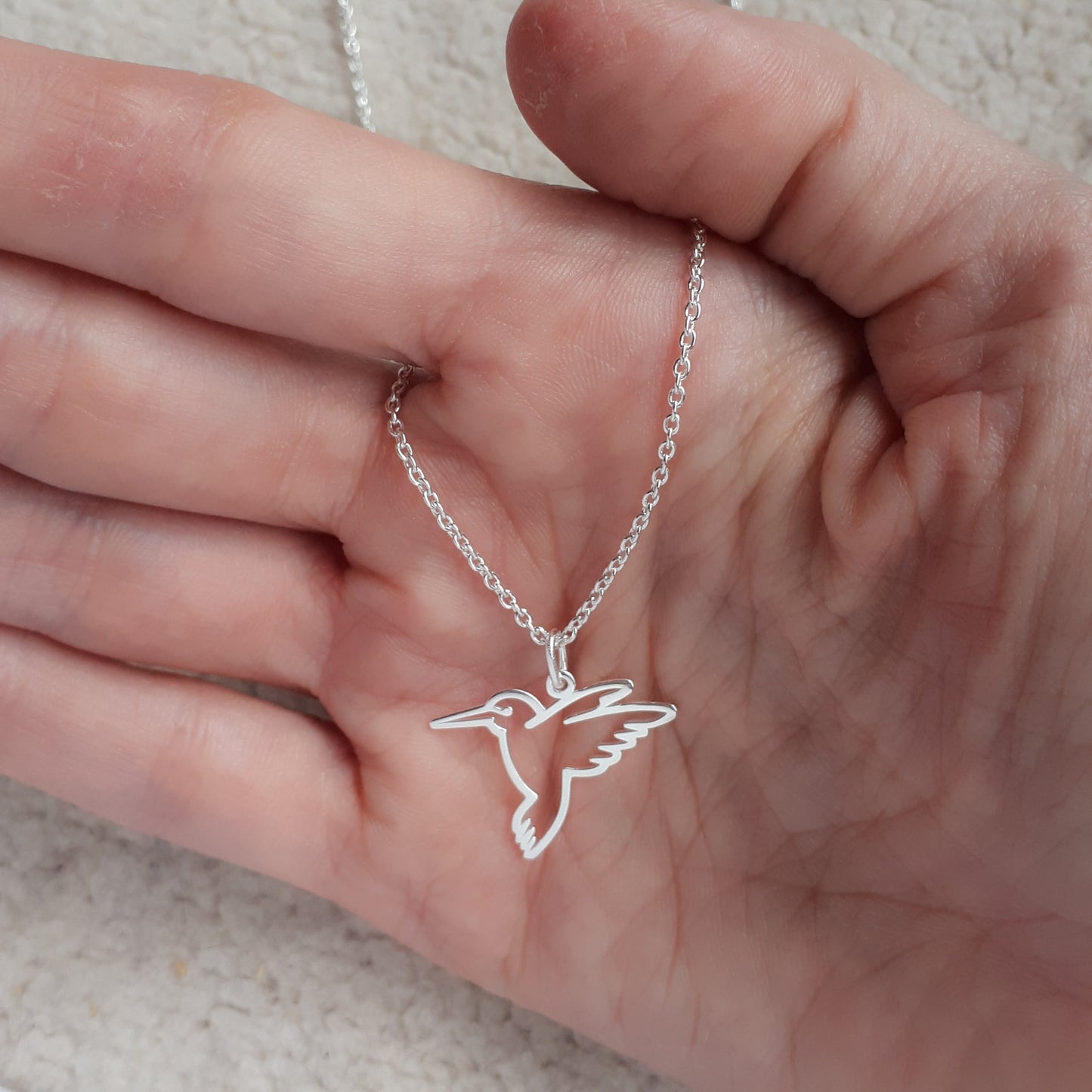 Collar Colibrí silueta