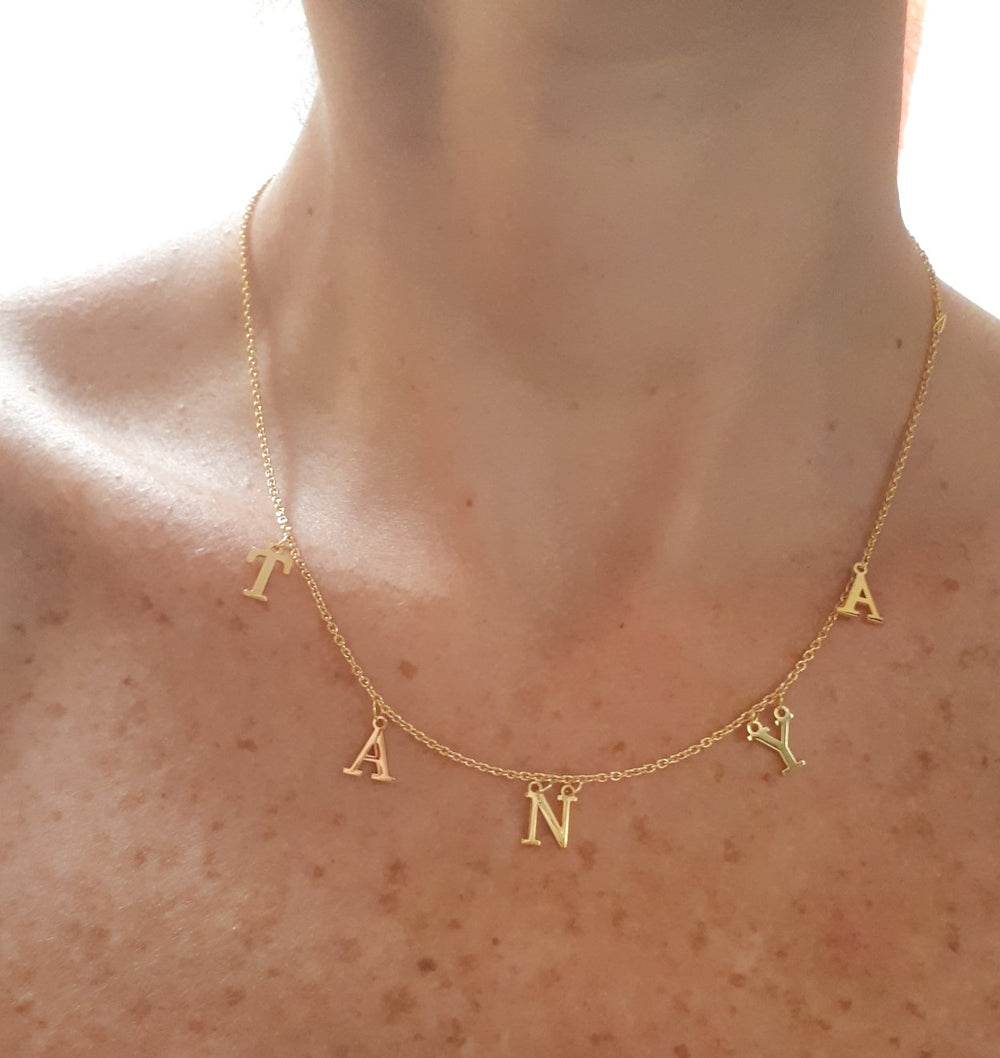 Collar Nombre Letras Personalizado