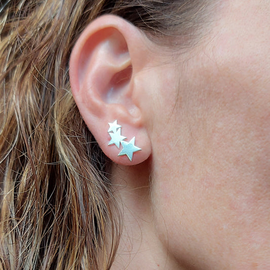 Aretes tipo Clippers estrellas