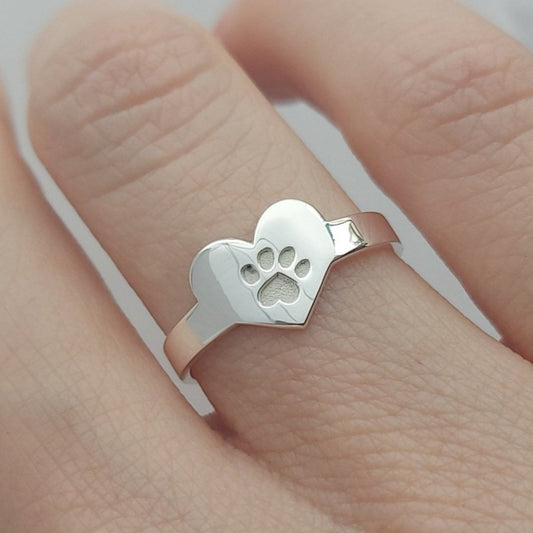 Anillo huella corazón