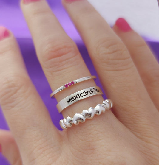 Anillo Mexicana Grabado