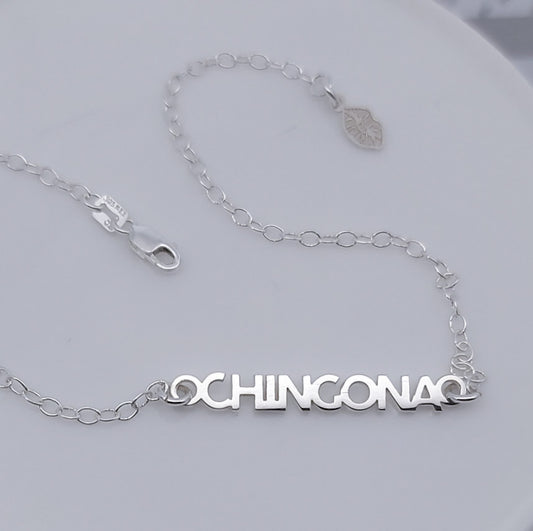 Pulsera Chingona cadena delgada