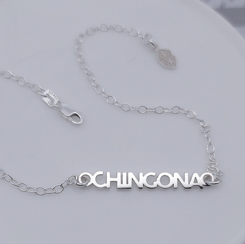 Pulsera Chingona cadena delgada