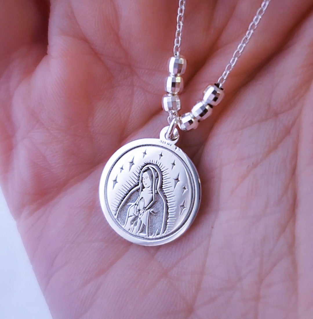 Collar Medalla Virgen redonda