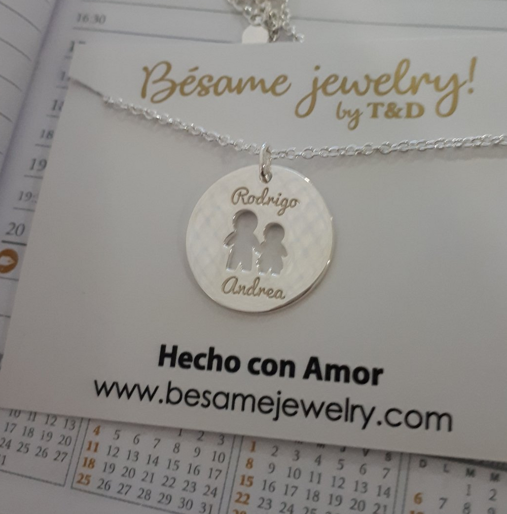 Collar Medalla Familia Personalizada