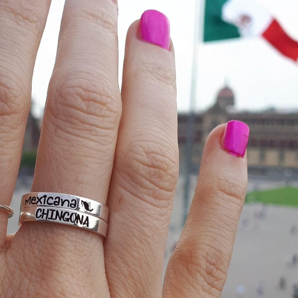 Anillo Mexicana Grabado