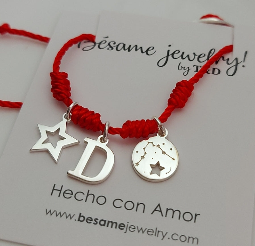 Pulsera dijes hilo rojo