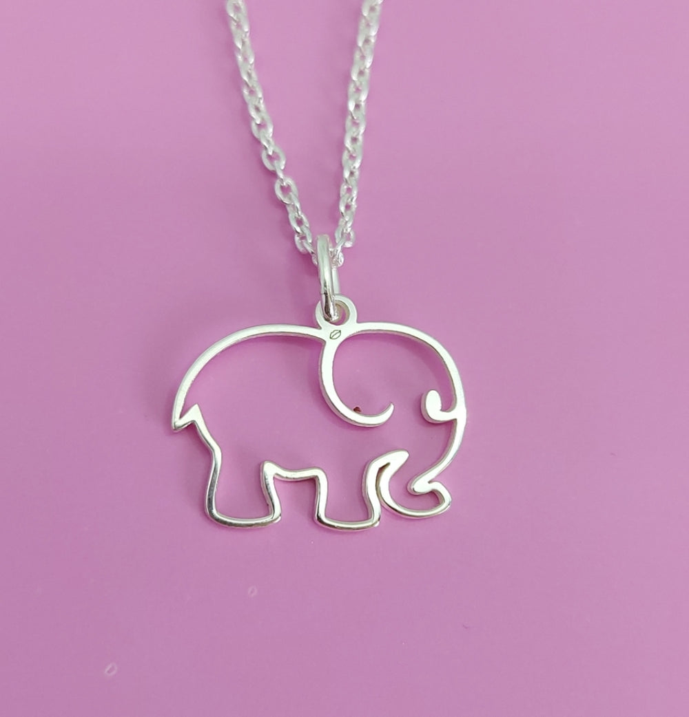 Collar elefante silueta