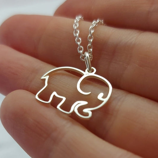 Collar elefante silueta