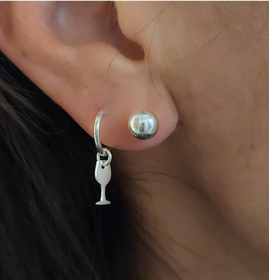 Aretes mini arracada piercing copa