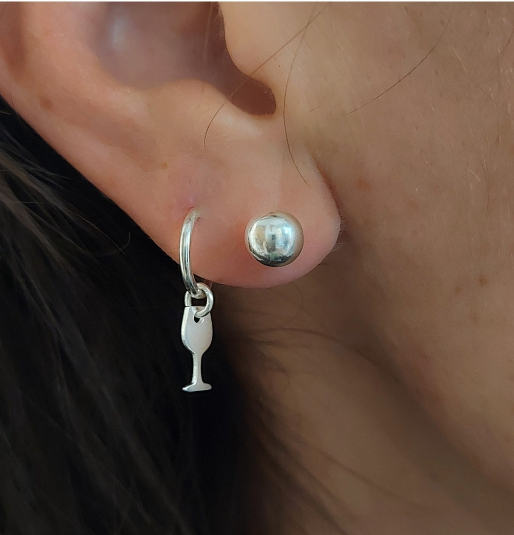 Aretes mini arracada piercing copa