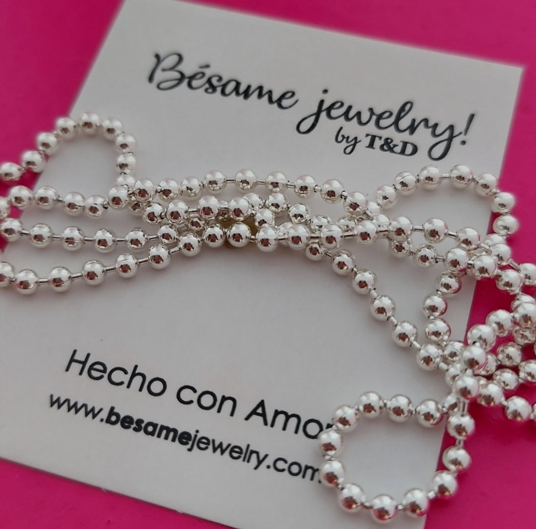 Cadena Bolitas tipo militar