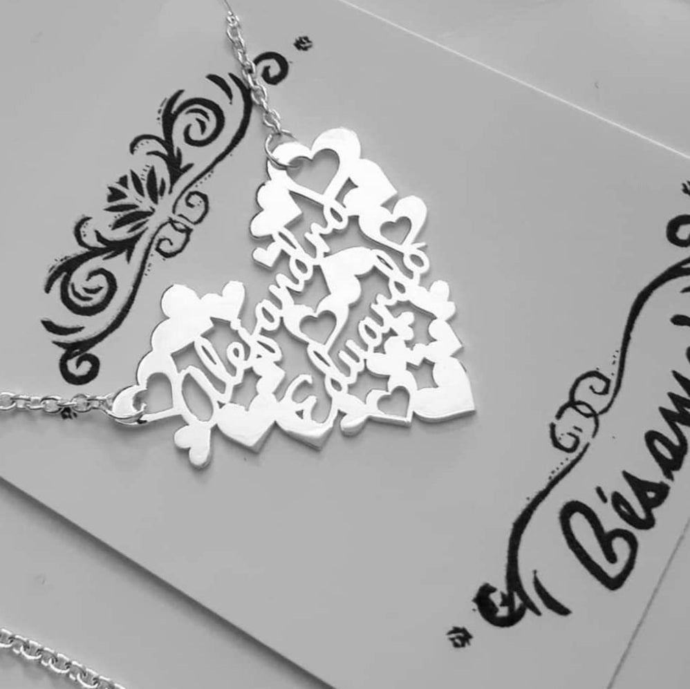 Collar corazón personalizado