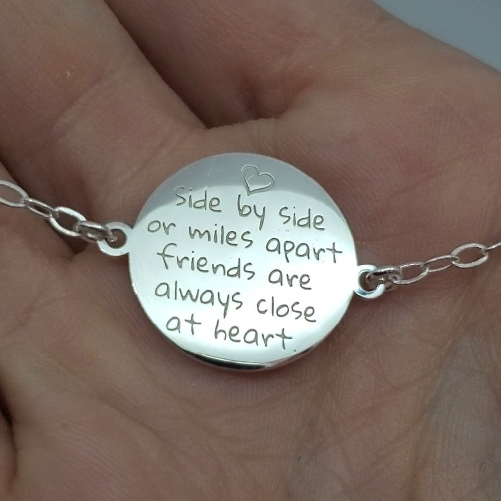 pulsera plata amistad