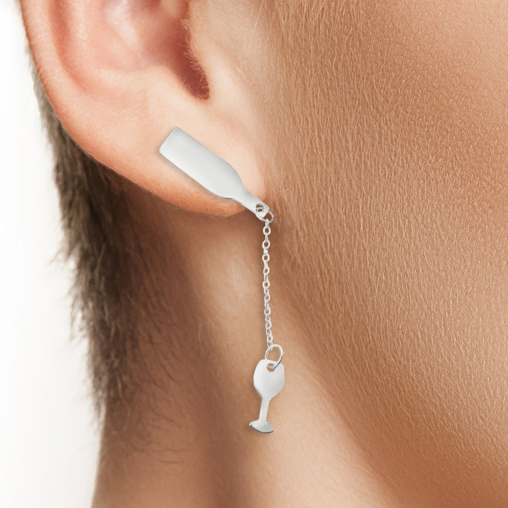 Aretes colgantes Copa y Botella