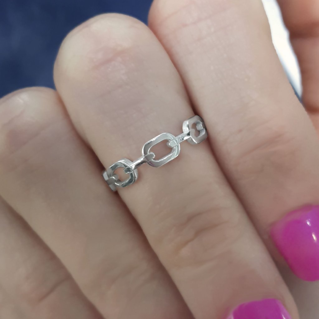 joyeria mexicana besame jewelry anillo de plata de eslabones