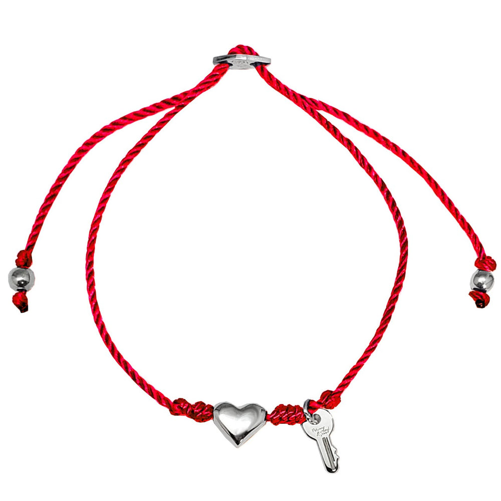 pulsera roja corazon