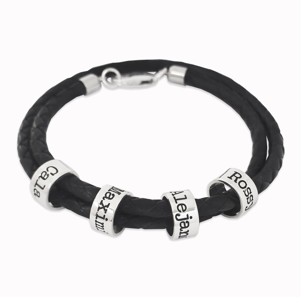 Pulsera Piel Cilindros Personalizada