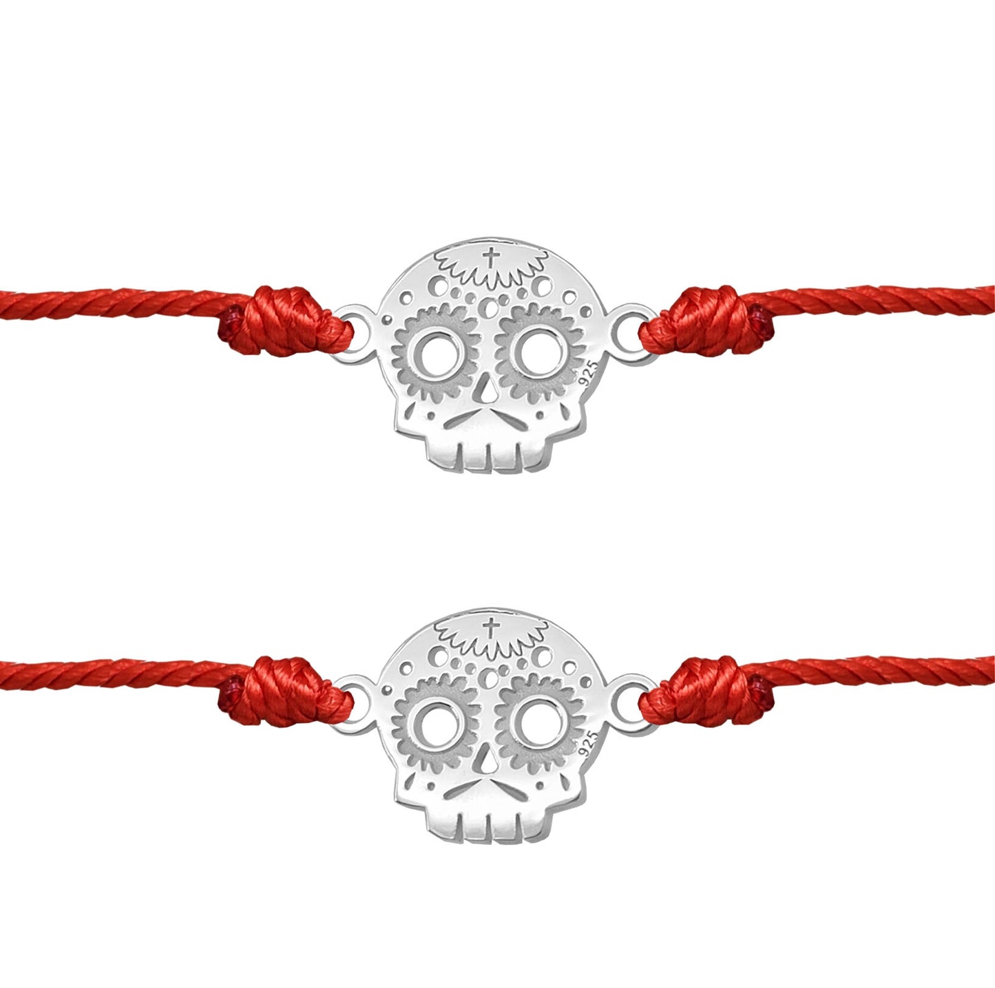 2 Pulseras Calavera hilo