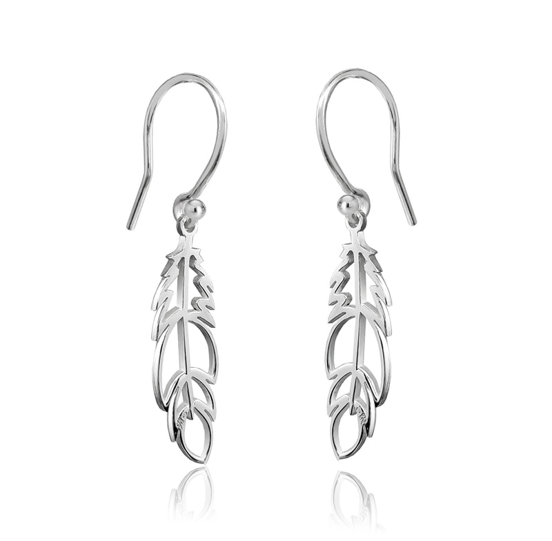 Aretes plumas