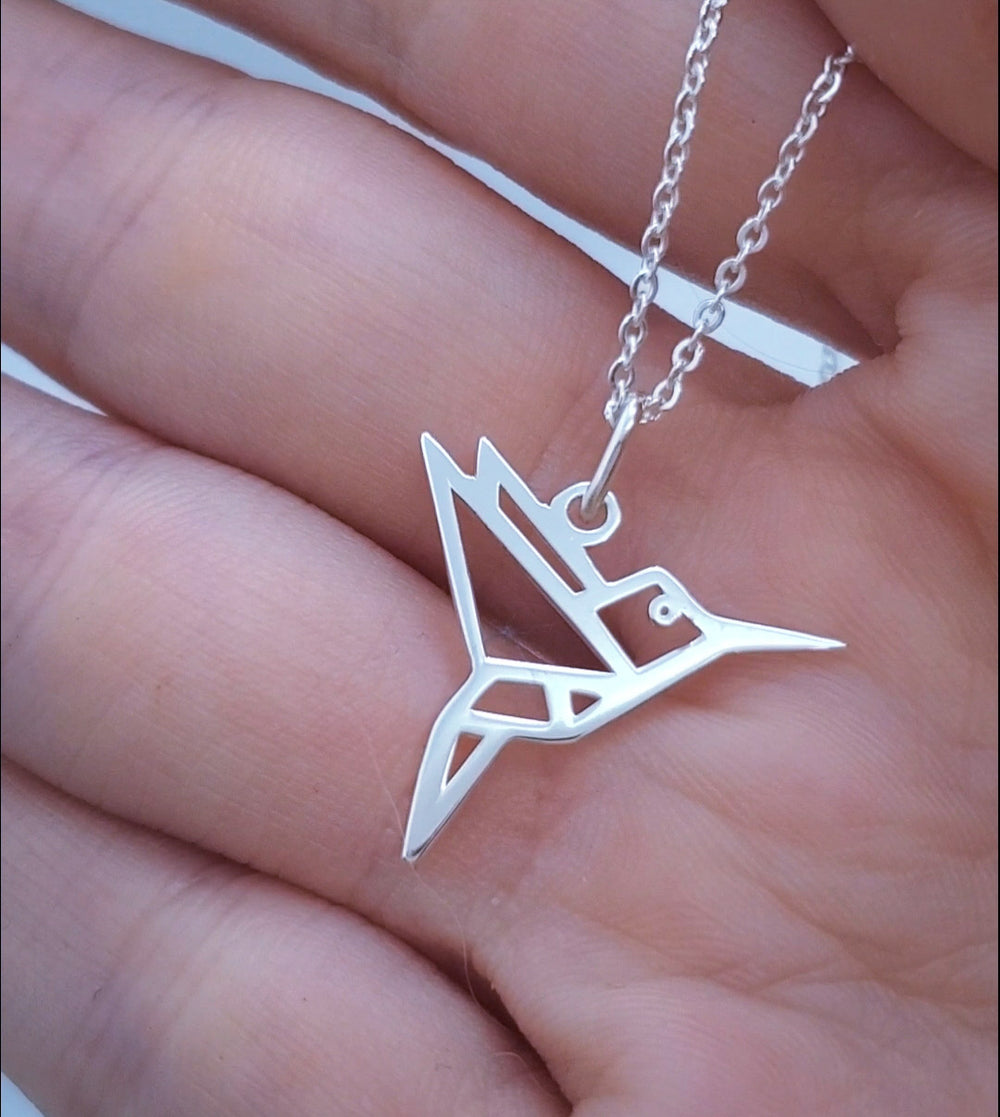 Collar Colibrí Origami