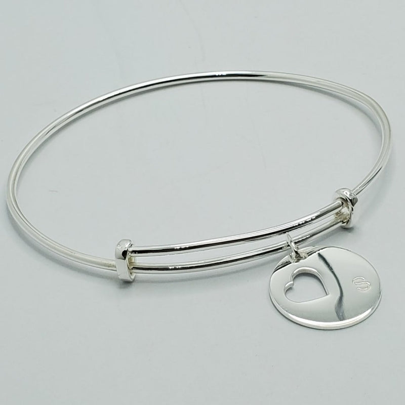 Pulsera plata corazón