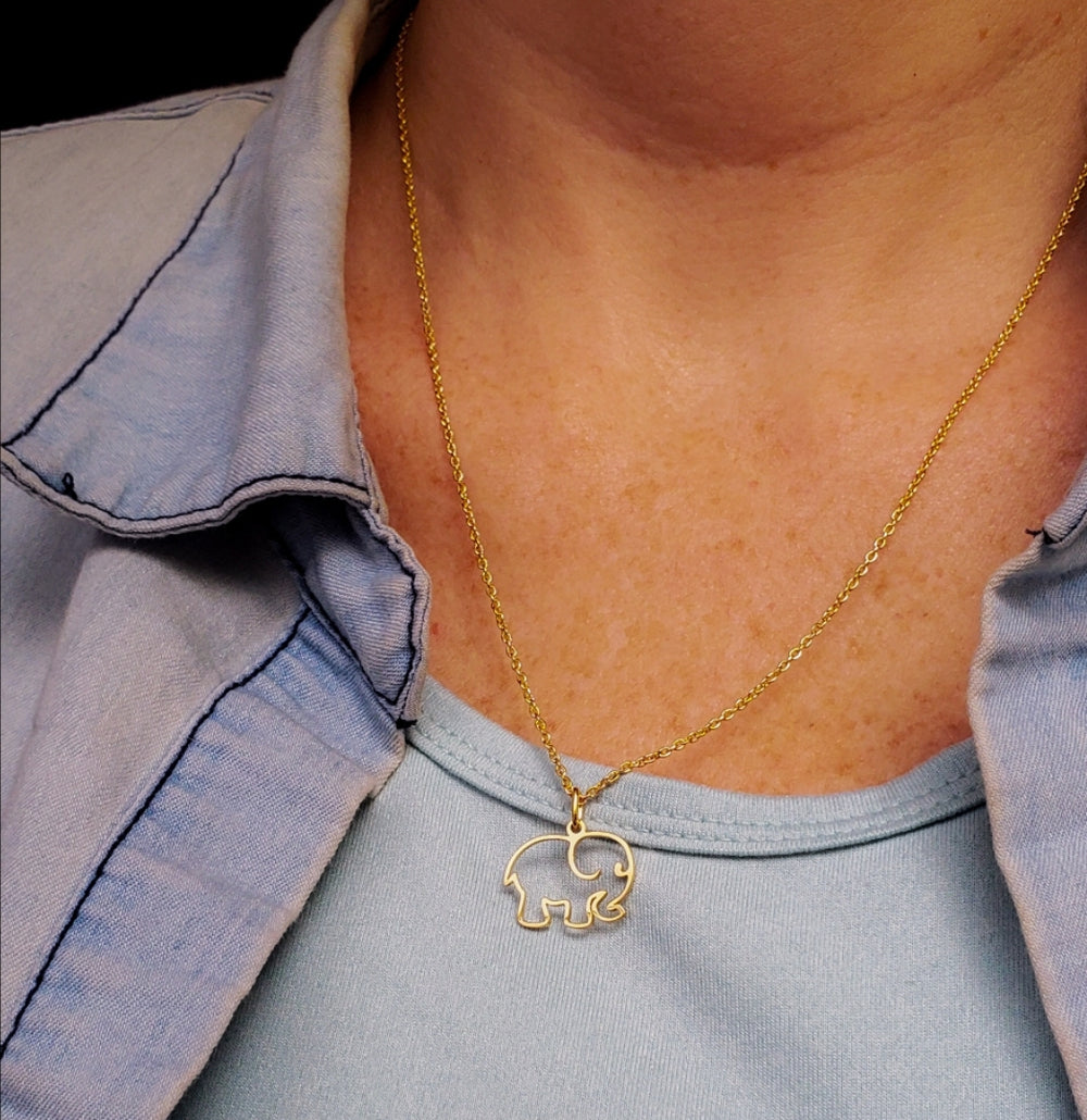 Collar elefante silueta