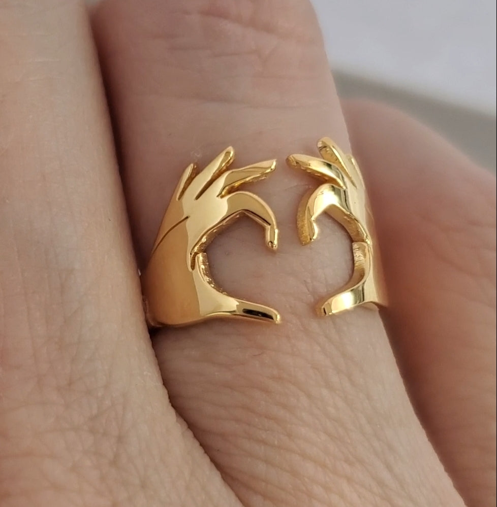 Anillo Manos Corazón